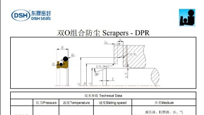 双O组合防尘圈DPR规格尺寸表